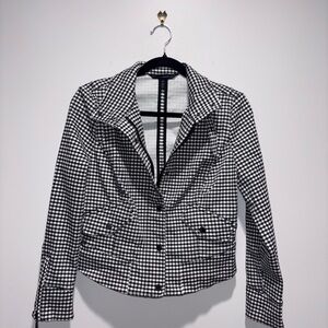 White House Black Market Gingham Blazer